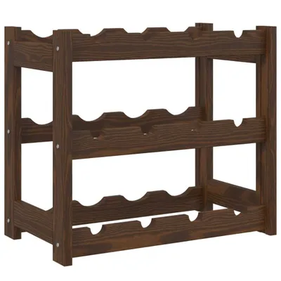 Produktbild von Weinregal für 12 Flaschen Braun Massivholz Kiefer