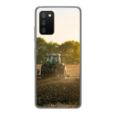 Produktbild von MuchoWow® Handyhülle Schutzhülle Hülle für Samsung Galaxy A03s Traktor - Vogel - Land Silikon Softcase Handy Hülle - Schutz