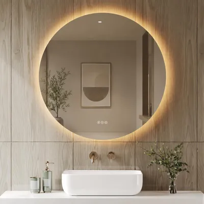 Produktbild von DeerValley Badezimmer Wandspiegel (80 x 80cm),LED-Beleuchtung mit Memory-Funktion, Antibeschlagfunktion, Bluetooth-Lautsprecher, 3 Lichtfarben