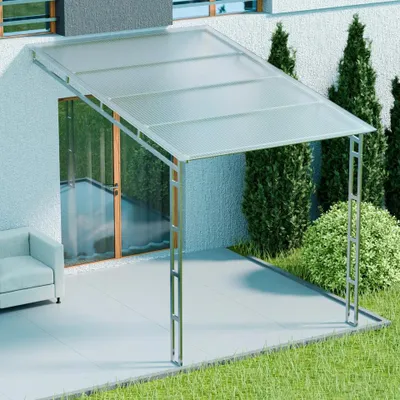 Produktbild von Terrassendach 3x2x2.7m mit Doppelstegplatten Sonnenschutz Wandmontage Überdachung für Terrassen