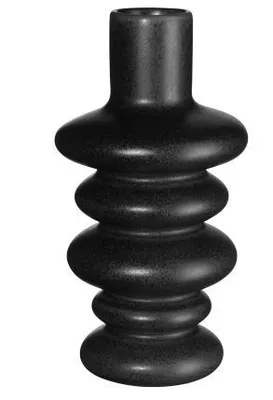 Produktbild von ASA Selection como Vase, black iron D. 4/9 cm, H. 18 cm schwarz matt Steingut 83092174
