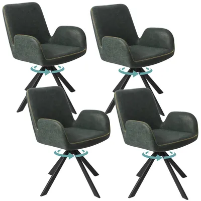 Image de HOMAVO Chaises de salle à manger (lot de 4) | Chaise de salle à manger, chaise de bureau, tabouret, chaise de bureau