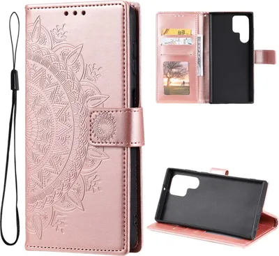 Image de Housse pour Samsung Galaxy S22 Ultra Housse téléphone portable Flip Case Cover Etui Mandala