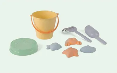 Immagine prodotto di Dantoy set di secchielli giocattolo pastello 8 pezzi sabbiera spiaggia