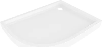 Zdjęcie produktu dla Mexen Flow+ brodzik półokrągły asymetryczny prawy 100 x 90 cm, biały połysk - 46Q109010RH