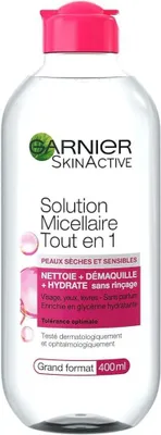Produktbild von Garnier Mizellen Reinigungswasser All-in-1 für trockene und empfindliche Haut, M