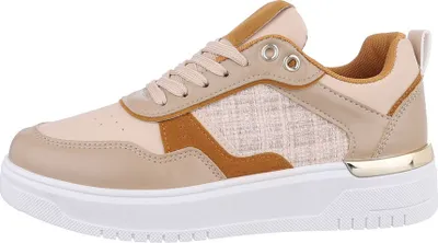 Produktbild von Ital-Design Damen Freizeitschuhe  Textiloptik, Lederoptik Sneakers Low 85878452 Beige Gr.  37