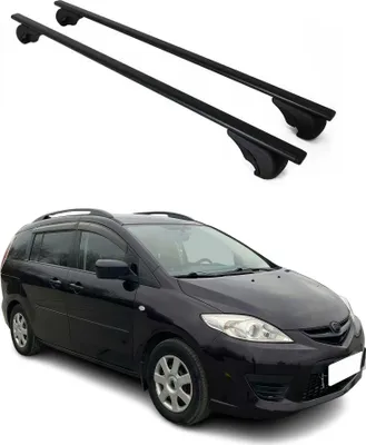 Produktbild von Dachträger Grundtäger für Mazda 5 / Premacy 2005-2010 75kg Metall Schwarz 2 tlg