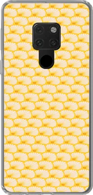 Produktbild von MuchoWow® Handyhülle Schutzhülle Hülle für Telefoonhoesje Huawei P40 Lite Art Deco - Design - Muschel - Gelb Silikon Softcase Handy Hülle - Handy