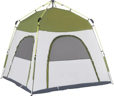 Produktbild von Camping Zelt 4 Personen Zelt Familienzelt mit Fenster 190T PU1000mm einfache Einrichtung für Familie