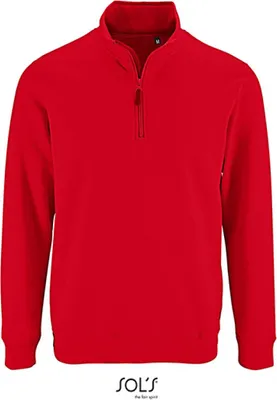 Produktbild von SOLs 02088 | Herren Zip High Collar Sweatshirt Stan - Farbe: Red - Größe: L