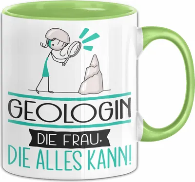 Produktbild von Geologin Geschenk Tasse Becher Die Frau Die Allen Kann Geschenkidee für eine Geologin Lustig (Grün)