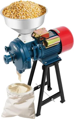 Imagen del producto de Molino eléctrico de granos de 2200W, 220V; molino eléctrico de cereales; máquina para moler maíz; molino de hierbas y molino de trigo eléctrico; máquina de pulverización de acero inoxidable con 60 mallas