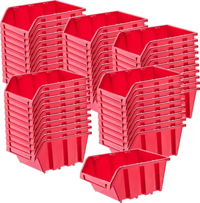 Produktbild von KADAX Werkstatt-Stapelkiste "Viken", Stapelbox, 230 mm, Rot, 50 Stück