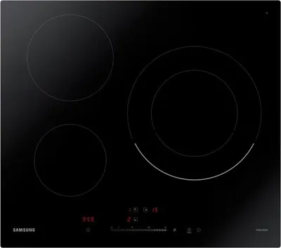 Image de Table de cuisson à induction 60cm 3 feux 7200w noir - Samsung - NZ63R3727BK -