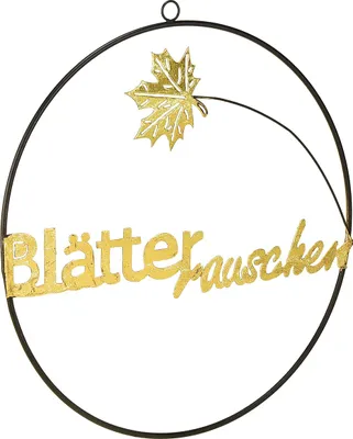 Produktbild von Herbstliche Fensterdekoration mit Metall-Schriftzug und Ahornblatt
