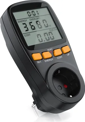 Produktbild von Brandson - digitales Energiekostenmessgerät - Strommessgerät, Energiekosten Anzeige - Stromzähler Steckdose - 3680W - Energiemessgerät mit integriertem erhöhtem Berührungsschutz