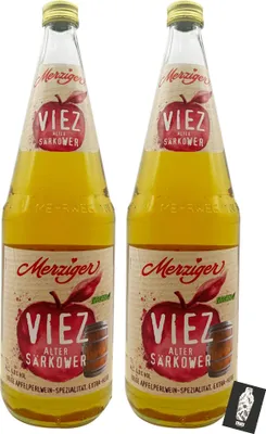 Produktbild von Merziger Viez Alter Särkower 2er-Set - 2x1L 6% Vol. Urige Apfelperlwein-Spezialität - Extra Herb - [Enthält Sulfite]