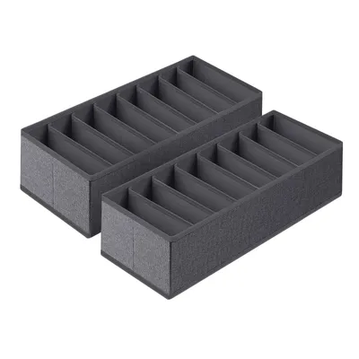 Produktbild von Aufbewahrungsbox Set aus Vliesstoff – faltbarer Schubladen Organizer für Schrank und Kleiderschrank 2 St, 22 × 51 × 11 cm
