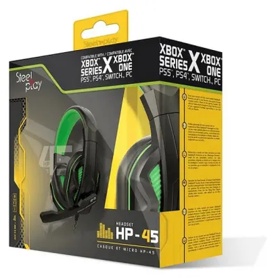 Zdjęcie produktu dla Steelplay HP45, Przewodowa, Gaming, 20 - 20000 Hz, 274 g, Zestaw słuchawkowy, Czarny, Zielony