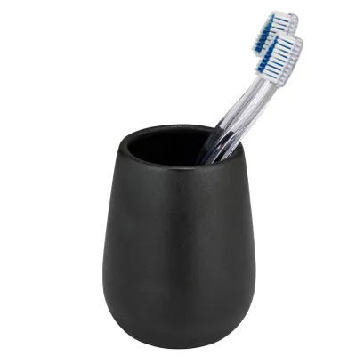 Produktbild von Zahnputzbecher Wenko Nerno schwarz matt 26121100
