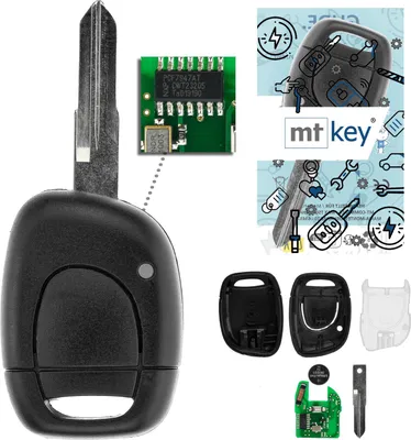 Produktbild von MT-KEY Funk Schlüssel 434MHZ Fernbedienung VAC102 kompatibel mit Renault Twingo I Symbol Master II Kangoo I Clio II Opel Movano A Autoschlüssel