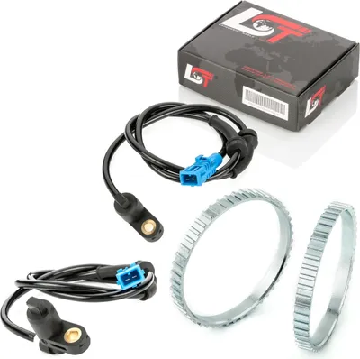 Produktbild von 2x ABS-Sensor und ABS-Ring Set Vorderachse 48 Zähne für PEUGEOT 206 bis 09/2002