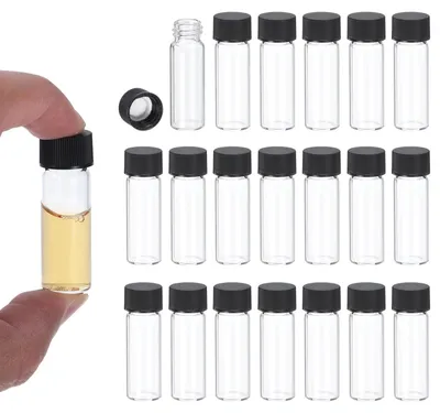 Glasfläschchen 4 ml, 100 Stück, mit Schraubdeckel, leckdicht