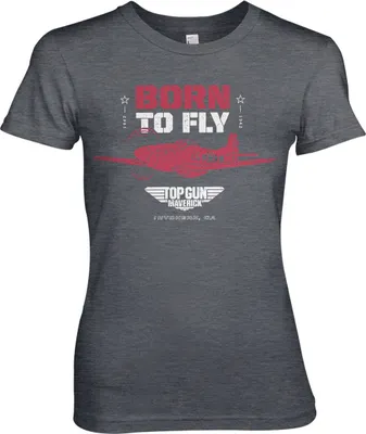 Produktbild von Top Gun - Born To Fly Girly Tee - X-Large - DarkHeather
