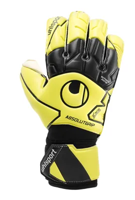 Produktbild von Uhlsport Fußball Absolutgrip Flex Frame Carbon Torwart Handschuhe Herren gelb schwarz Größe 9,5