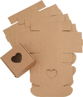 Produktbild von VBS Kraftpapierschachtel "Herz", 5 Stück