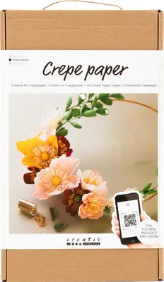 Produktbild von Creativ Company Hobby-Set Krepppapier, Kranz, Kreppverhältnis: 180 %, 1 Box