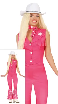 Produktbild von Cowgirl Pinker Western Glamour Modischer Rodeo Stern Outfits Authentischer Karneval Cowboy Retro Look Wildes Abenteuer Verwegen Kühn Einzigartig Rosa Charme, Größe: 38 - 40 (M) Farbe: Pink