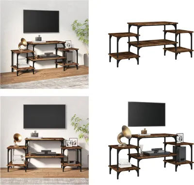 Produktbild von vidaXL TV Schrank Räuchereiche 117x35x52 cm Holzwerkstoff - TV-Schrank - TV-Schränke - TV-Möbel - TV-Ständer