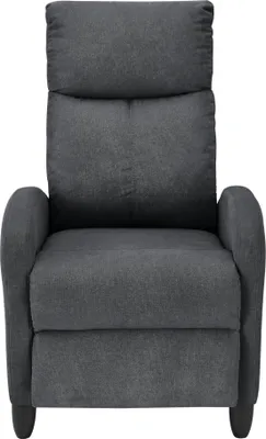 Produktbild von Polstersessel Bregenz Relaxsessel Relaxliege 102x60x92 cm Liegesessel Fernsehsessel Sessel mit verstellbarer Rückenlehne TV Sessel aus Textil Dunkelgrau [en.casa]