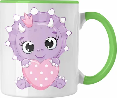 Produktbild von Trendation - Dinosaurier Tasse Grafik Geschenk Lustig Mädchen (Grün)
