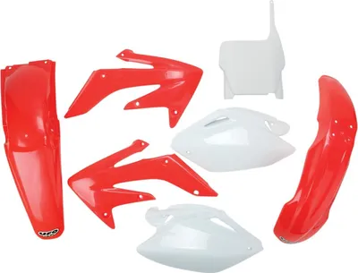 Obrázok produktu pre Ufo Komplet Plastików Honda Crf 250R '04-'05 Kolor Oem (Czerwony/Biały) (Ho104E999)