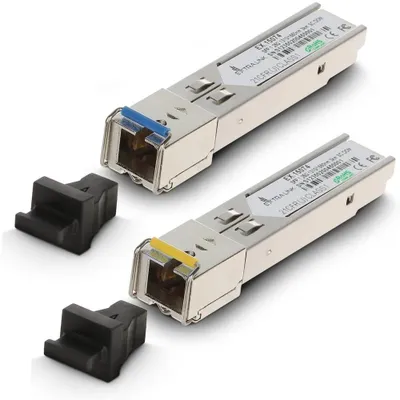 Produktbild von Extralink SFP 1,25G, SFP WDM Modul, 1.25 Gbps, 1310/1550 nm, Single Mode, 3 km, SC, DOM, Paar, dediziert für HP/Aruba