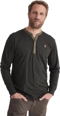 Produktbild von HERO by John Medoox HANO WORKWEAR Herren Longsleeve Henley-Shirt Regular Fit XXL green mel.