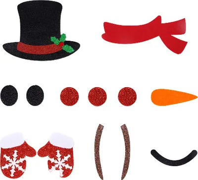 Produktbild von INF Weihnachtstüraufkleber, große Schneemannaufkleber, Weihnachtstürdekorationen Mehrfarbig