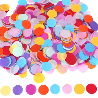 Produktbild von Buntes Konfetti-Set, 5000 Stück, 2,5 cm Durchmesser, für festliche Dekoration