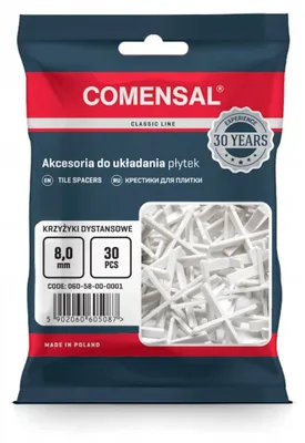 Produktbild von COMENSAL Distanzkreuze für Fliesen Fugenabstand 8 mm (30 Stk.)