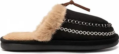 Produktbild von Damen Gefüttert Slippers Isoliert Hausschuhe Slip On Schlappen Erlom Schwarz Gr.36/37