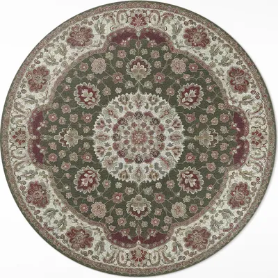 Produktbild von Persisches grünes Mandala– Vinylteppich – Indoor Teppich – Flur – Pflegeleicht – Runder Teppich – PVC Teppich – Outdoor Teppich – Pflegeleicht – fi 90cm