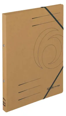 Image de Classeur à anneaux Herlitz A4, qualité supérieure, couleur marron, mécanisme à 2 anneaux, dos de 25 mm, lot de 5 pièces