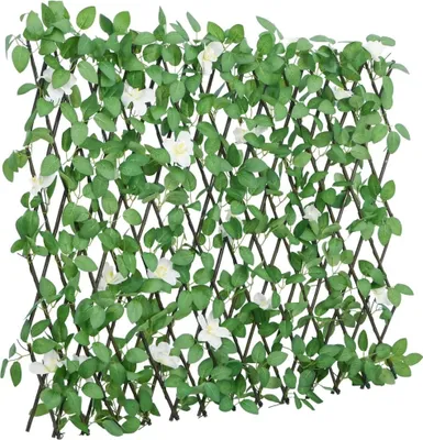 Produktbild von "im Sonderangebot"Rankgitter mit Künstlichem Efeu Erweiterbar Grün 186x30cm DE528117 - Metallzäune