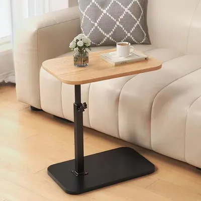 Produktbild von Beistelltisch Holz Höhenverstellbar C-Form Sofa Laptop Table