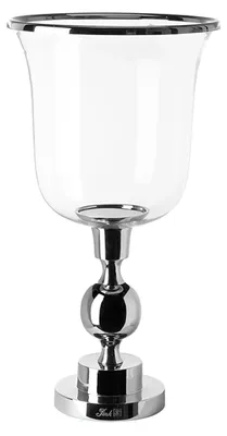 Zdjęcie produktu dla Fink SAMANTA, lampa stołowa, lampa z kloszem, aluminium, niklowana, szkło, gładka powierzchnia, srebrny kolor, wysokość: 48 cm, szerokość: 26 cm, głębokość: 26 cm, długość: 26 cm, numer produktu: 146281