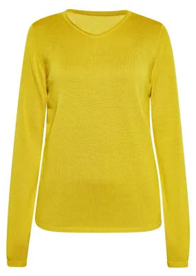 Image de Pull EVERA pour femme - Jaune citron, taille L