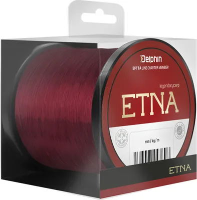 Produktbild von DELPHIN ETNA, 600m, 0,37mm, 10kg / 22,05lbs, rot, Monofile Karpfen Angelschnur, 101000808